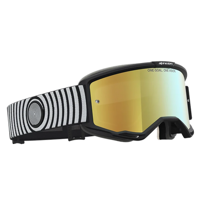Alpinestars Vision 5 Hone Goggles - Black White (Mirror Gold Lens)