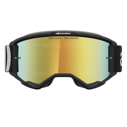 Alpinestars Vision 5 Hone Goggles - Black White (Mirror Gold Lens)