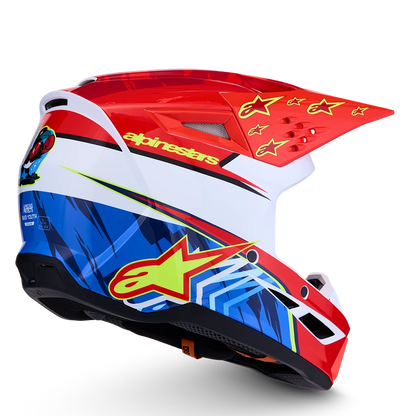 Alpinestars SM3 Youth Falcon Helmet (Red White Blue Yellow)