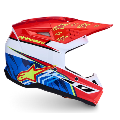 Alpinestars SM3 Youth Falcon Helmet (Red White Blue Yellow)