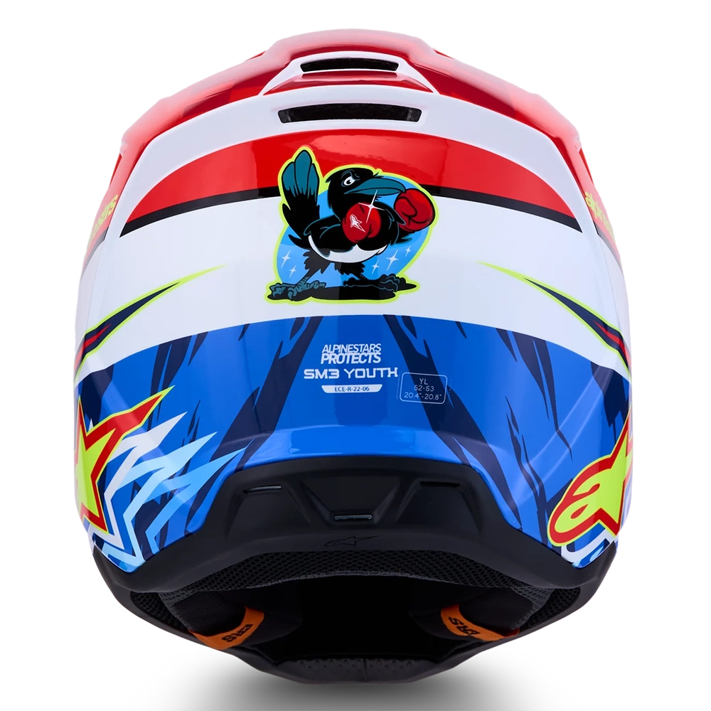 Alpinestars SM3 Youth Falcon Helmet (Red White Blue Yellow)