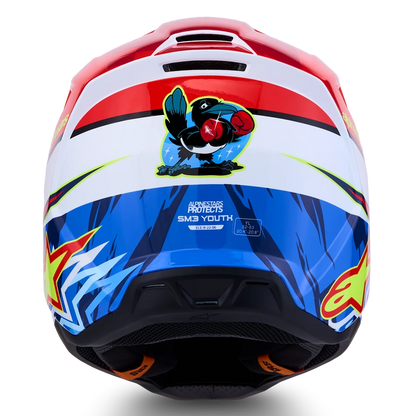 Alpinestars SM3 Youth Falcon Helmet (Red White Blue Yellow)