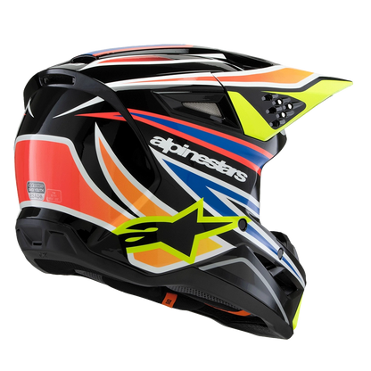 Alpinestars SM3 Youth Wurx Helmet (Black Yellow Blue Red)