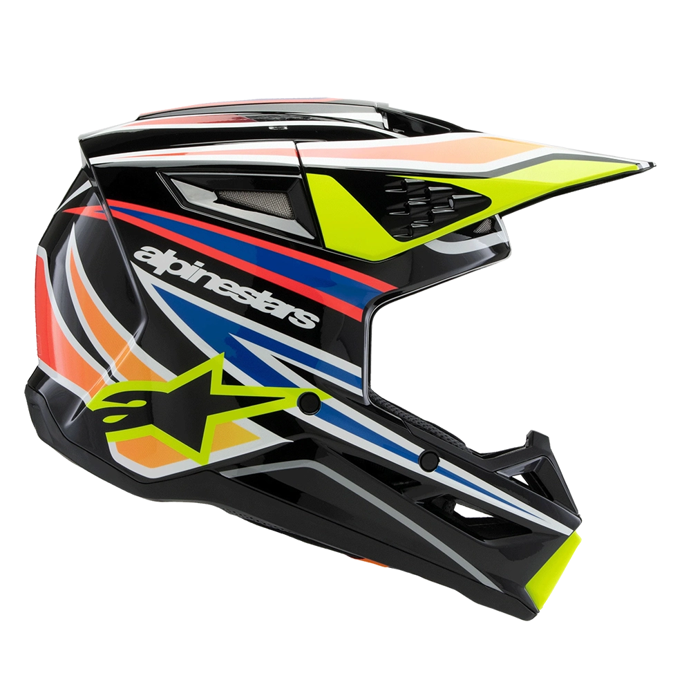 Alpinestars SM3 Youth Wurx Helmet (Black Yellow Blue Red)