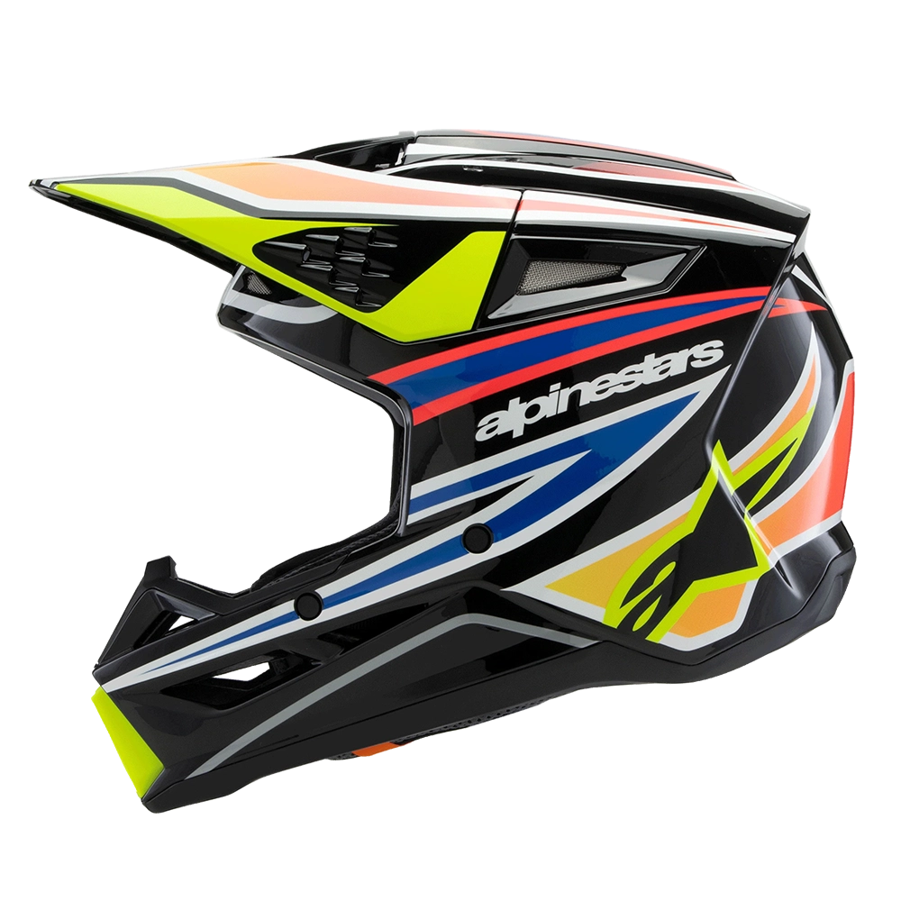 Alpinestars SM3 Youth Wurx Helmet (Black Yellow Blue Red)