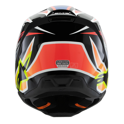 Alpinestars SM3 Youth Wurx Helmet (Black Yellow Blue Red)