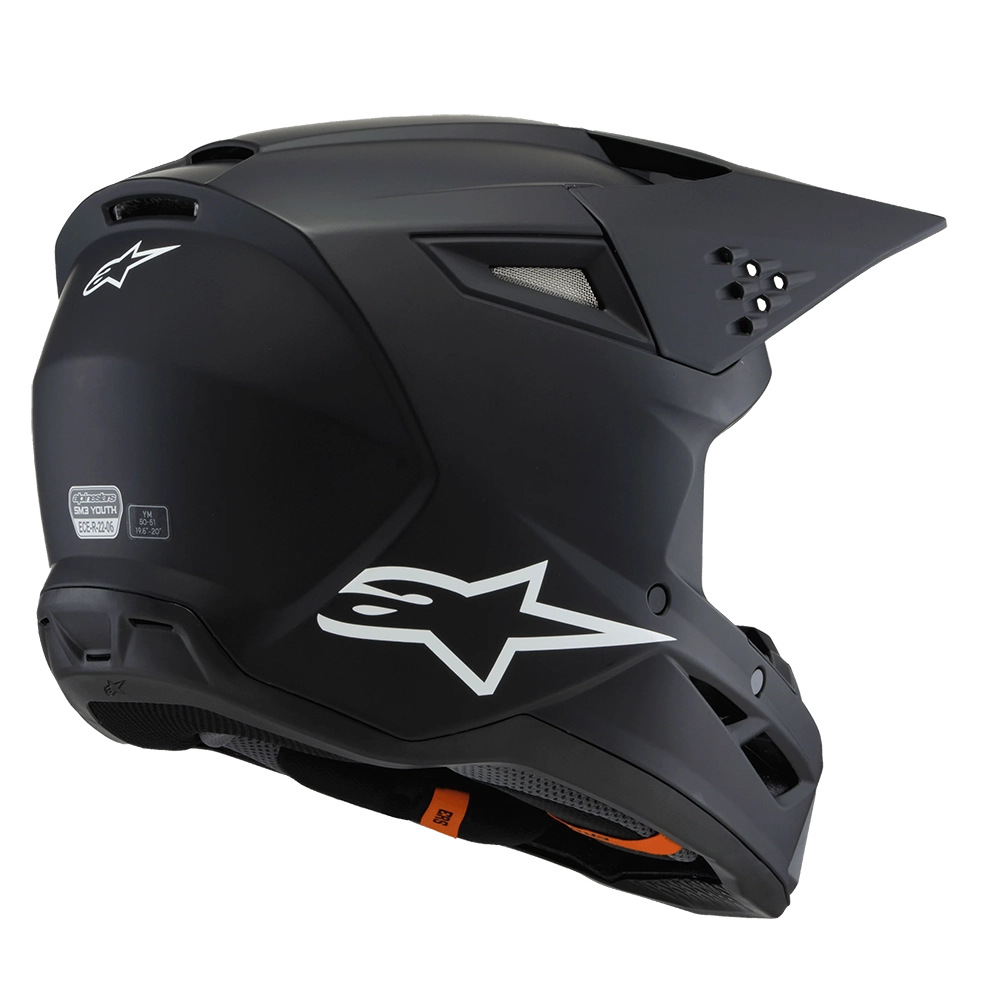 Alpinestars SM3 Youth Helmet (Solid Matte Black)