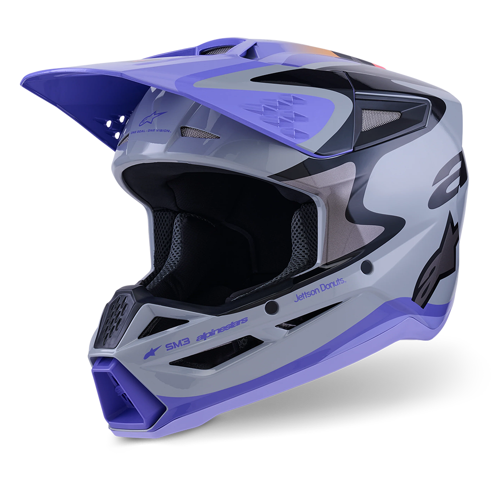Alpinestars SM3 Youth Jettson Helmet (Grey Purple Black)