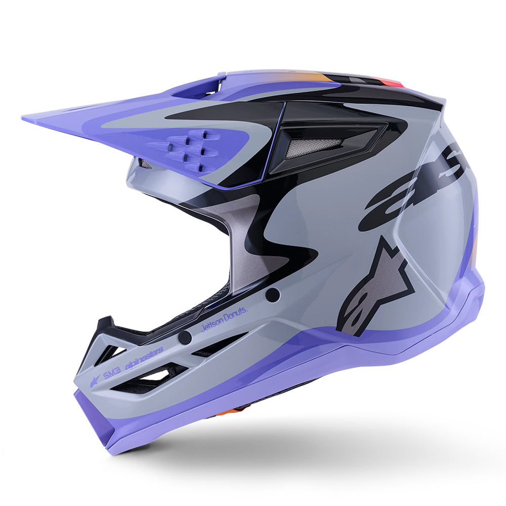 Alpinestars SM3 Youth Jettson Helmet (Grey Purple Black)