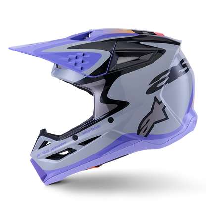 Alpinestars SM3 Youth Jettson Helmet (Grey Purple Black)