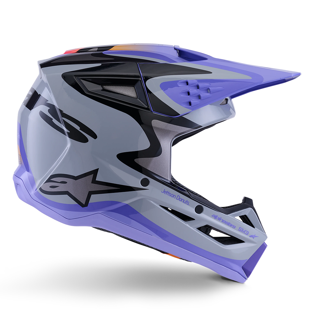 Alpinestars SM3 Youth Jettson Helmet (Grey Purple Black)