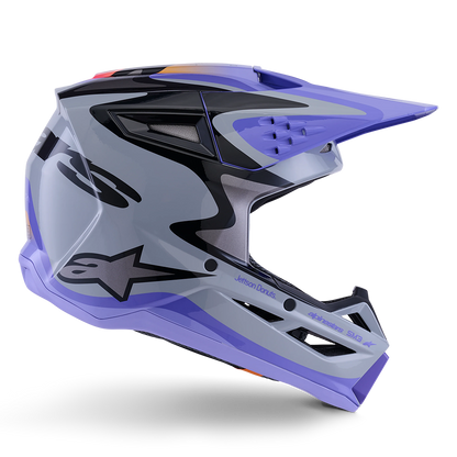 Alpinestars SM3 Youth Jettson Helmet (Grey Purple Black)