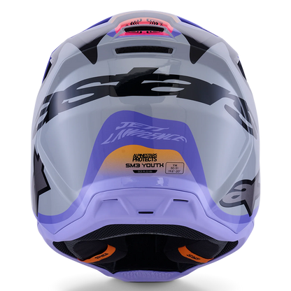 Alpinestars SM3 Youth Jettson Helmet (Grey Purple Black)