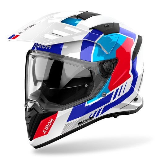 Airoh Bandit Horn Helmet ( White Gloss)