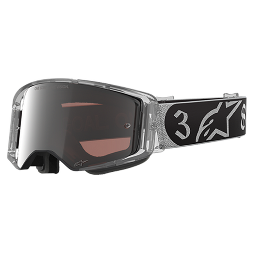 Alpinestars Supertech Vision Goggle DNGR38 XXV - Black Silver (Mirror Silver Lens)