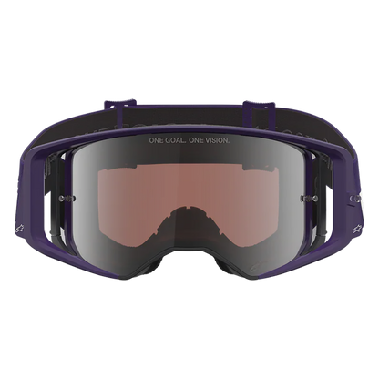 Alpinestars Supertech Vision Goggle HUNTA96 XXV - Purple White (Mirror Silver Lens)