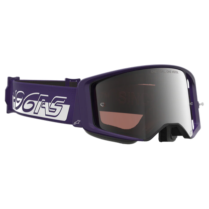 Alpinestars Supertech Vision Goggle HUNTA96 XXV - Purple White (Mirror Silver Lens)