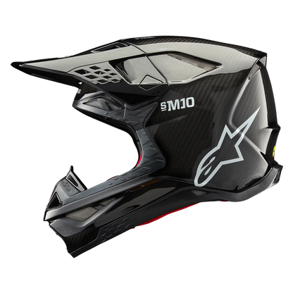 Alpinestars Supertech SM10 Solid Carbon Helmet (Black Gloss)