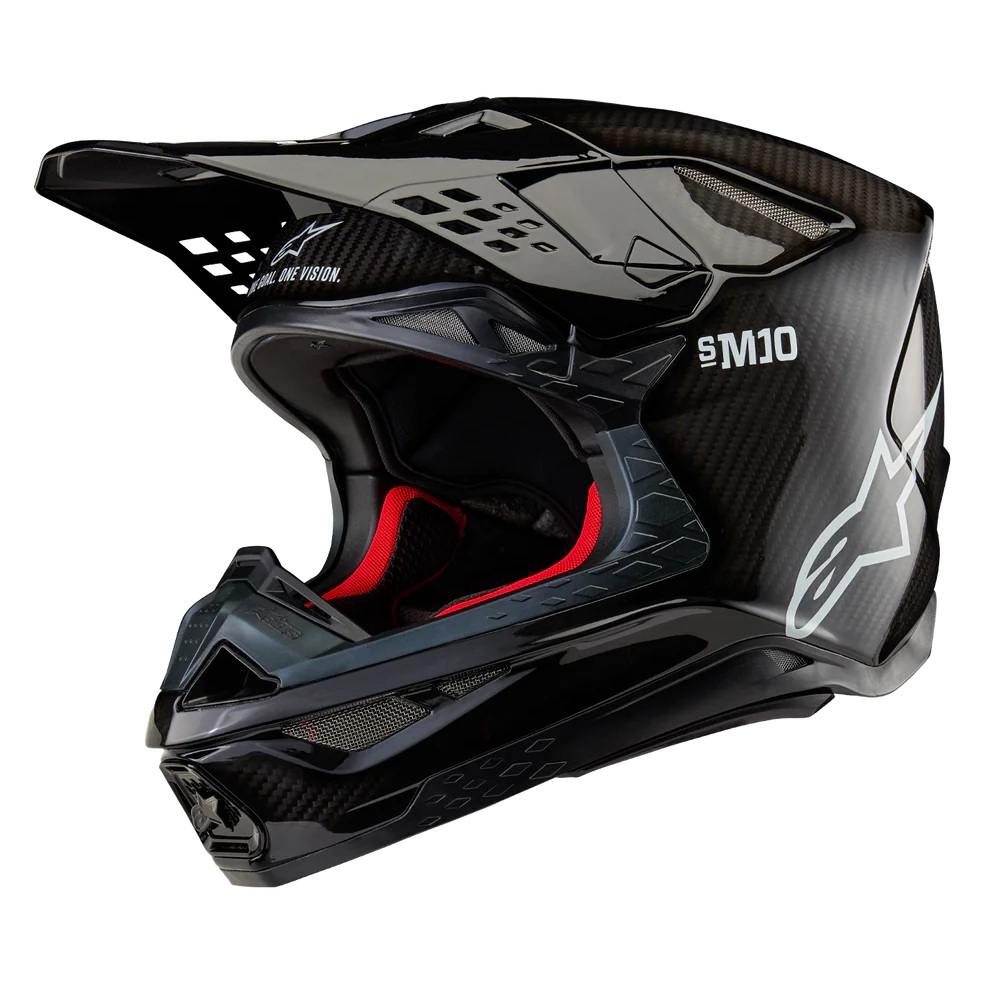 Alpinestars Supertech SM10 Solid Carbon Helmet (Black Gloss)