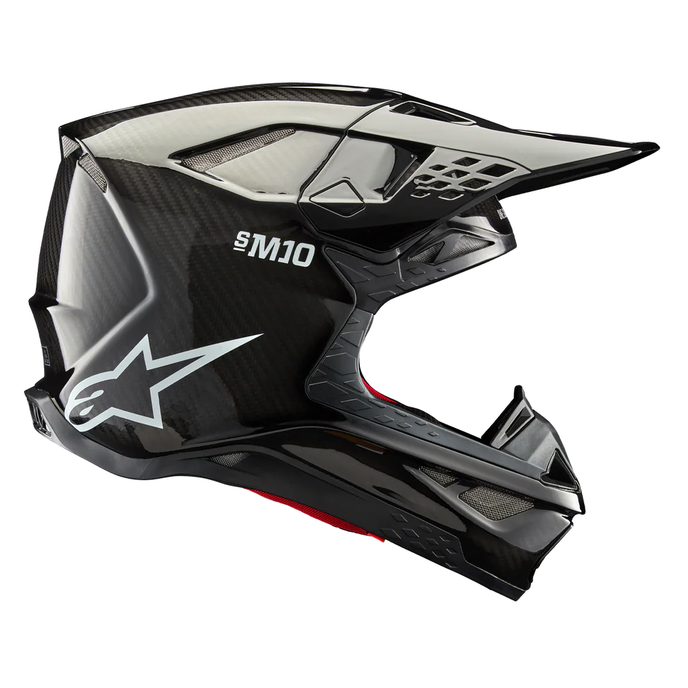 Alpinestars Supertech SM10 Solid Carbon Helmet (Black Gloss)