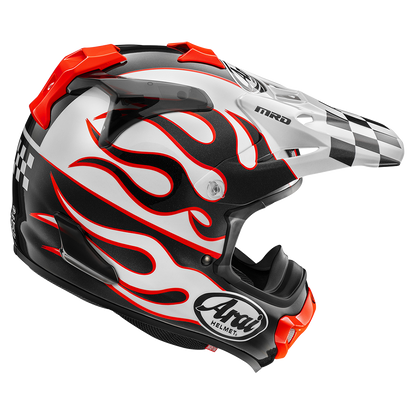 Arai MX-V EVO Flame Offroad Helmet (White)