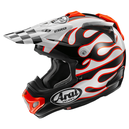 Arai MX-V EVO Flame Offroad Helmet (White)