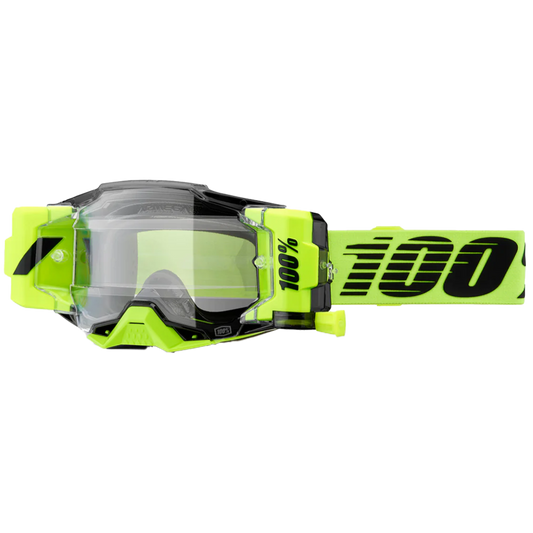 100% Armega Forecast Goggles - Neon Yellow  (Clear Lens)