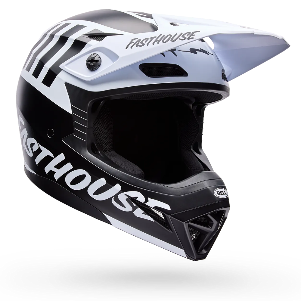 Bell MX-10 MIPS Fasthouse Helmet (Black White Gloss)