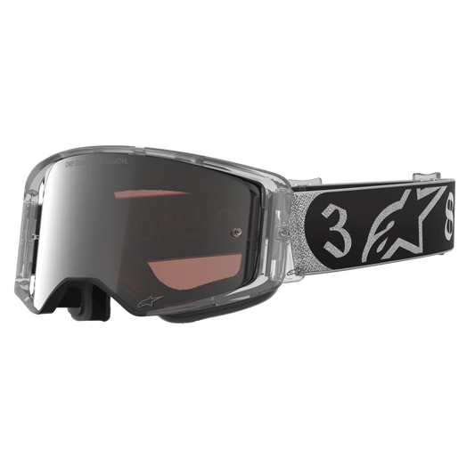 Alpinestars Supertech Vision Goggle DNGR38 XXV - Black Silver (Mirror Silver Lens)