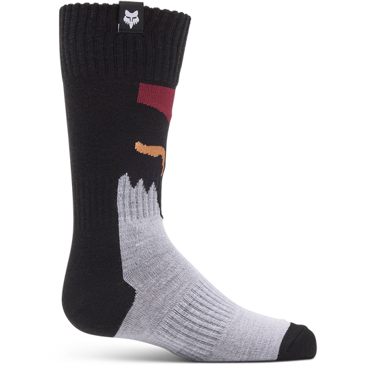 Fox 180 Youth Flora Socks (Black/White)