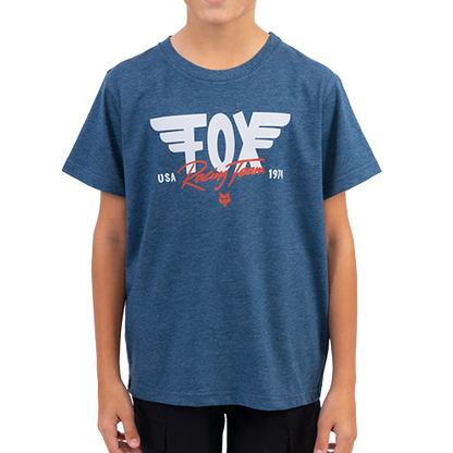 Fox Winged 74 Boys Ss Tee (Heather Navy)