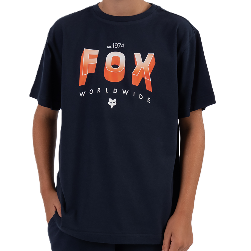 Fox Block Youth Ss Tee (Summit Navy)