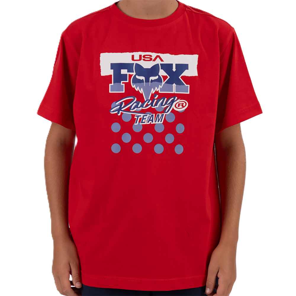 Fox Ride Hard Youth Ss Tee (Red)