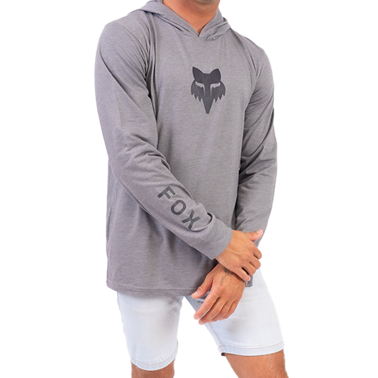 Fox Transitional Hooded Long Sleeve (Heather Graphite)