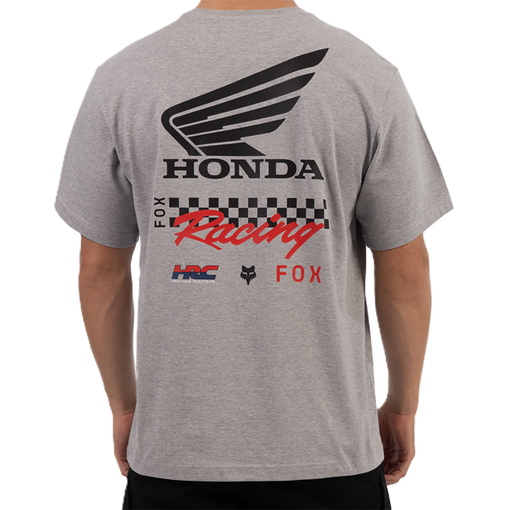 Fox Honda Checker Over Sized Ss Tee (Light Grey)