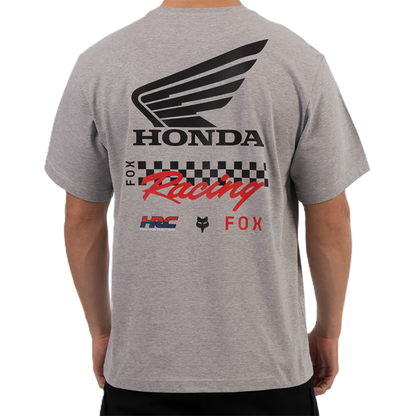 Fox Honda Checker Over Sized Ss Tee (Light Grey)