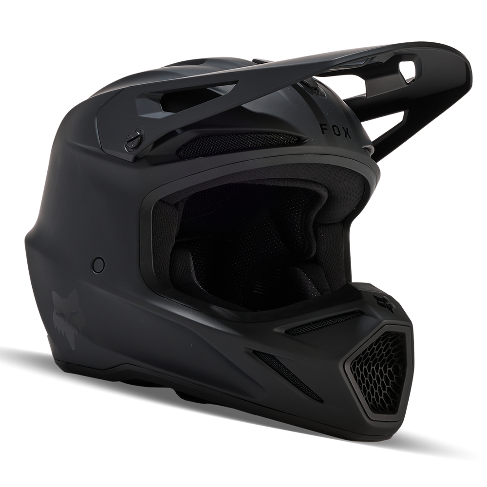 Fox V3 Solid Helmet - (Matt Black)