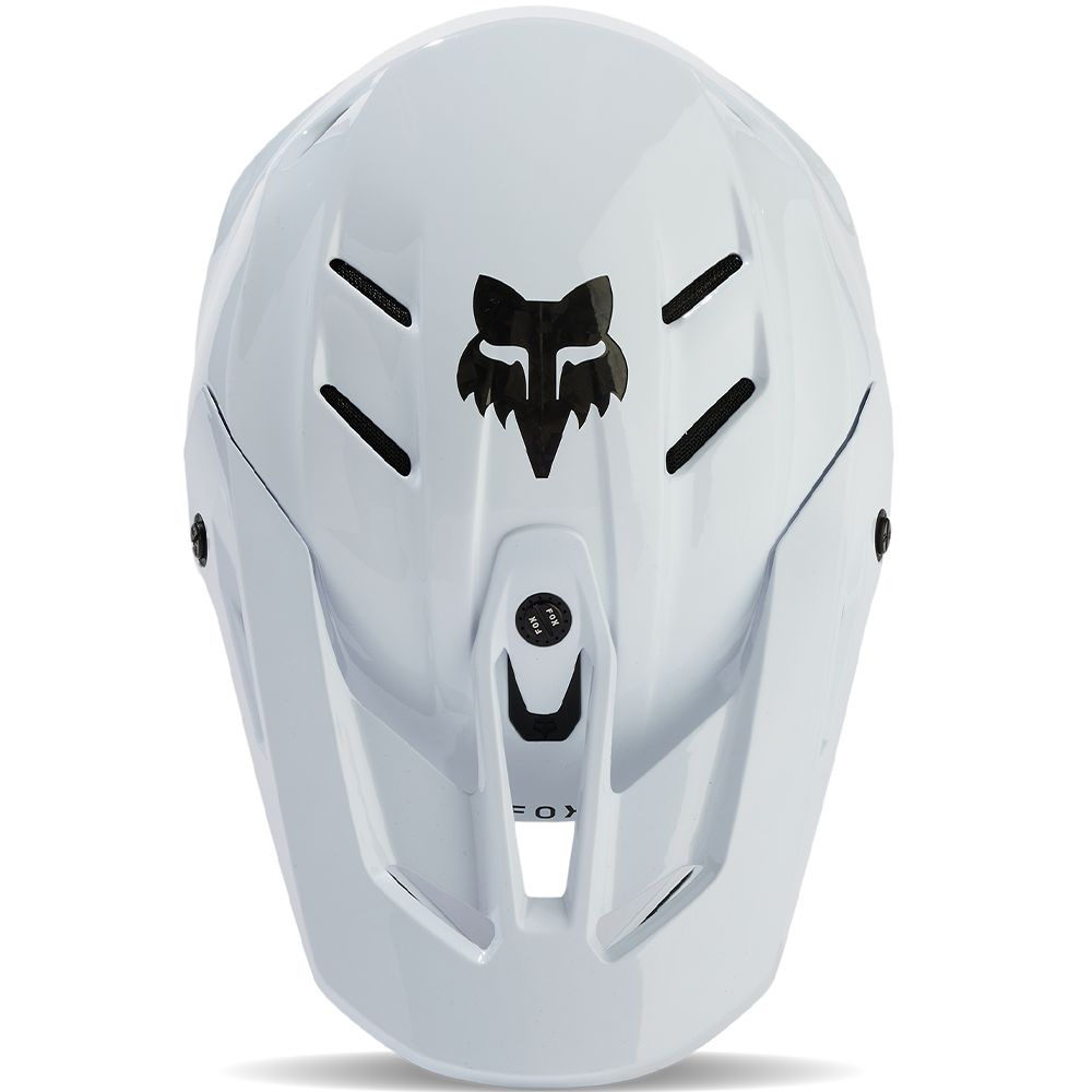 Fox V3 RS Carbon Solid Helmet - DOT/ECE (White)