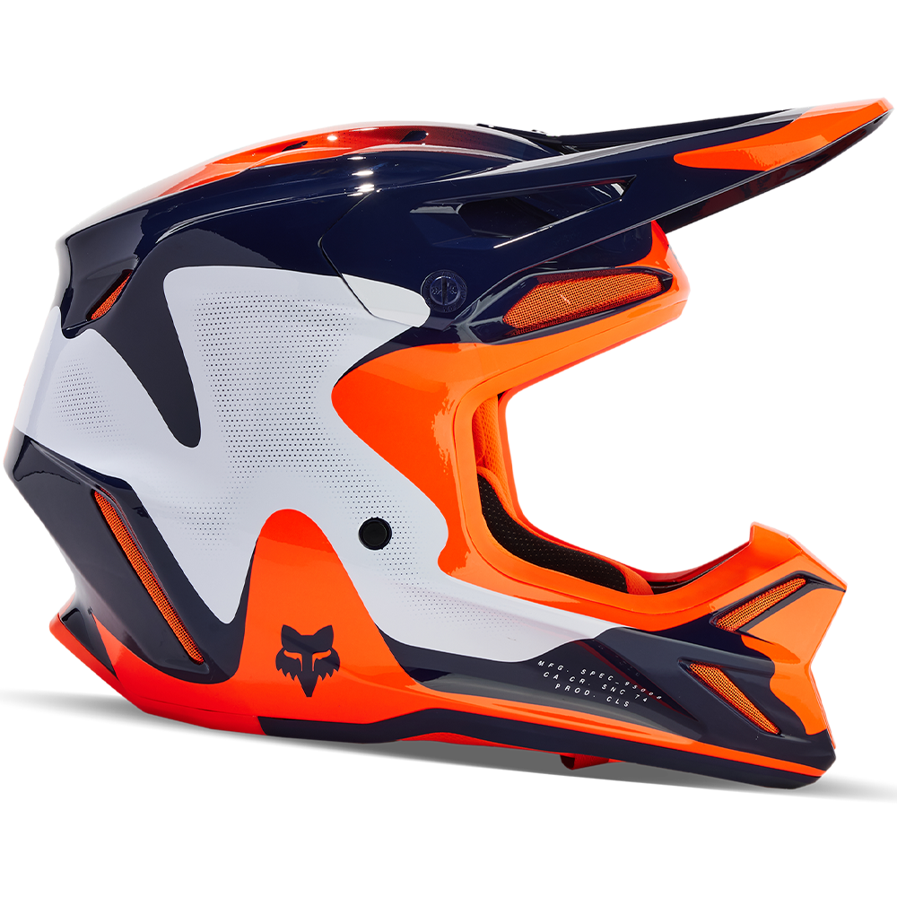 Fox V3 Revise Helmet (Navy/Orange)