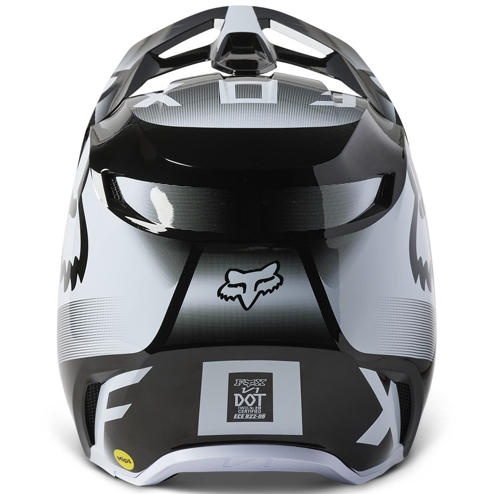Fox Youth V1 Leed Helmet - DOT/ECE (Black/White)