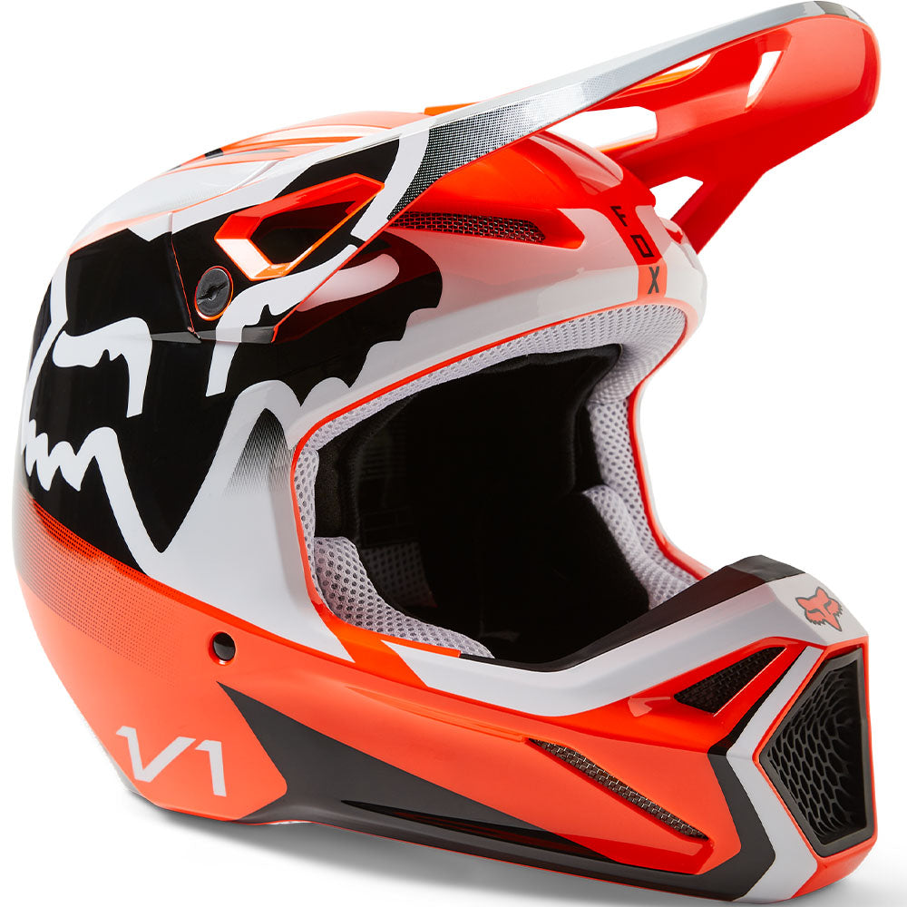 Fox Youth V1 Leed Helmet - DOT/ECE (Fluo Orange)