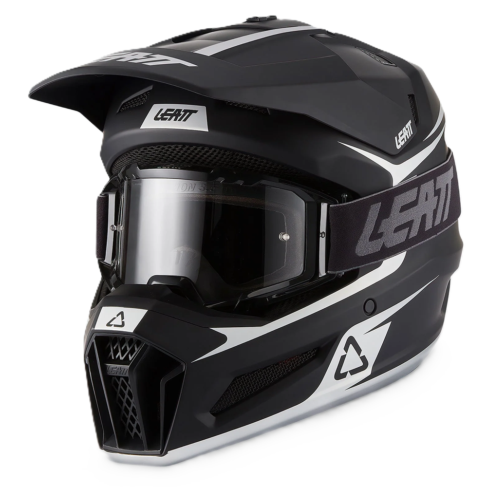 Leatt Moto 3.5 Jr Helmet and 2.5 Goggles (Black V27)