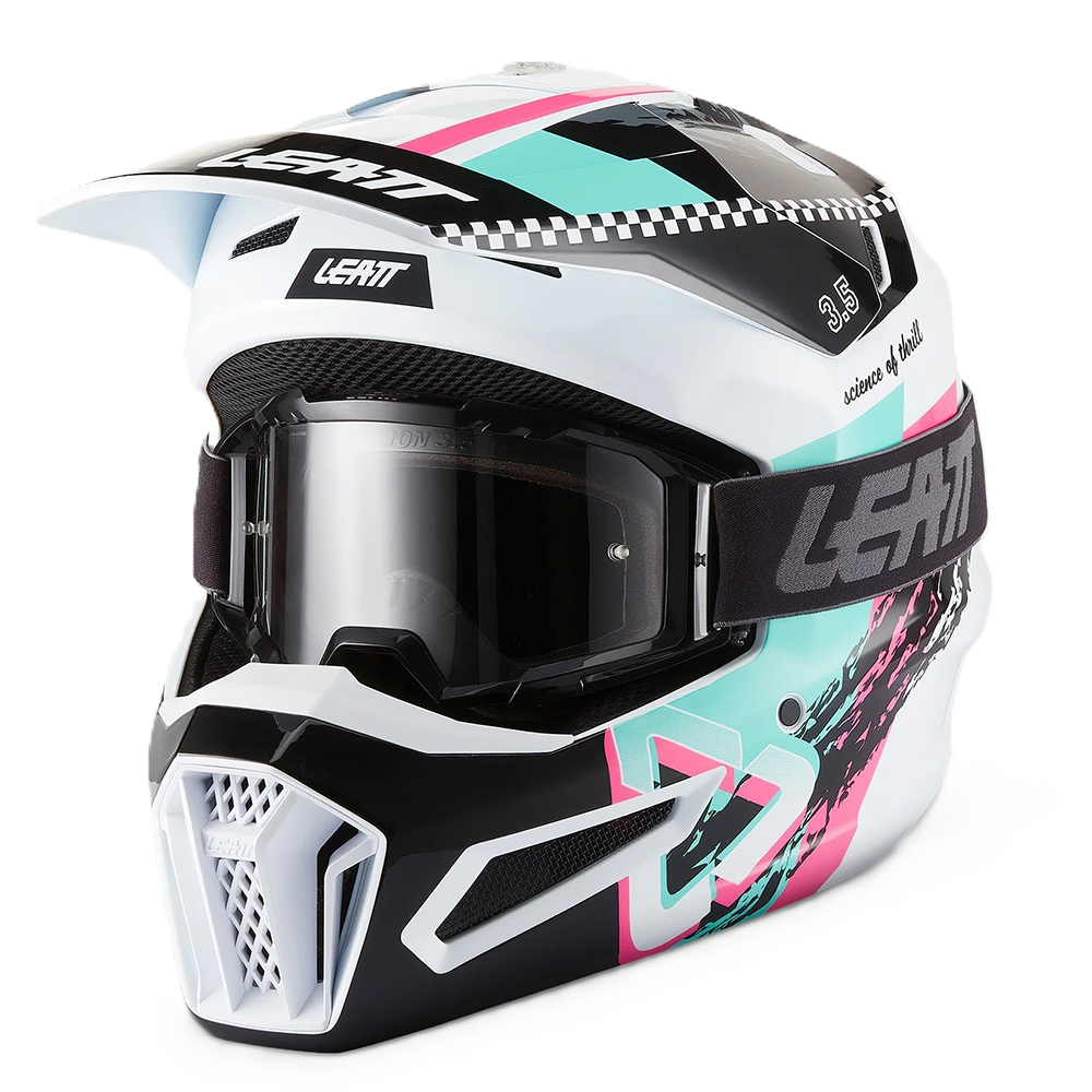 Leatt Moto 3.5 Helmet and 3.5 Goggles (Pink V27)