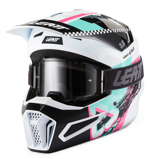 Leatt Moto 3.5 Helmet and 3.5 Goggles (Pink V27)