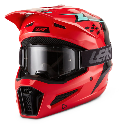 Leatt Moto 3.5 Jr Helmet and 2.5 Goggles (Red V27)