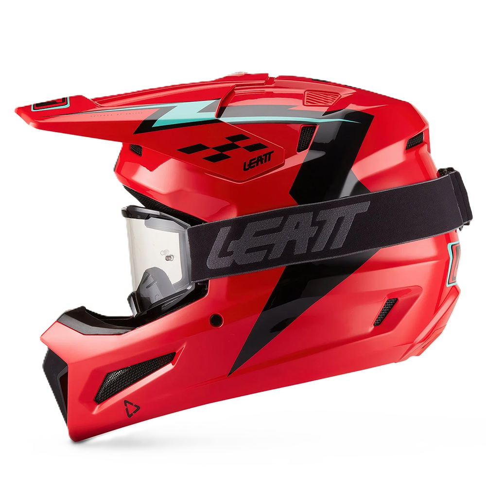 Leatt Moto 3.5 Jr Helmet and 2.5 Goggles (Red V27)
