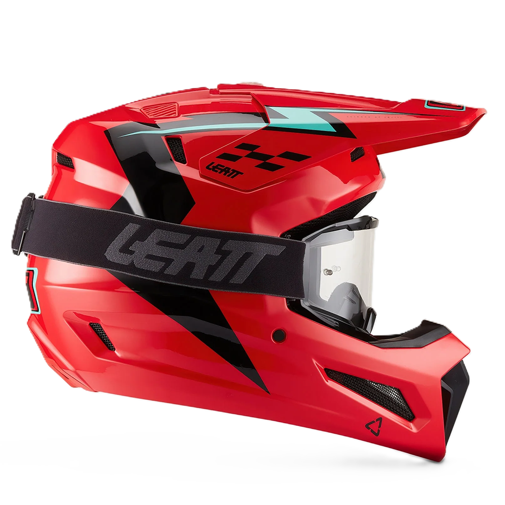 Leatt Moto 3.5 Jr Helmet and 2.5 Goggles (Red V27)
