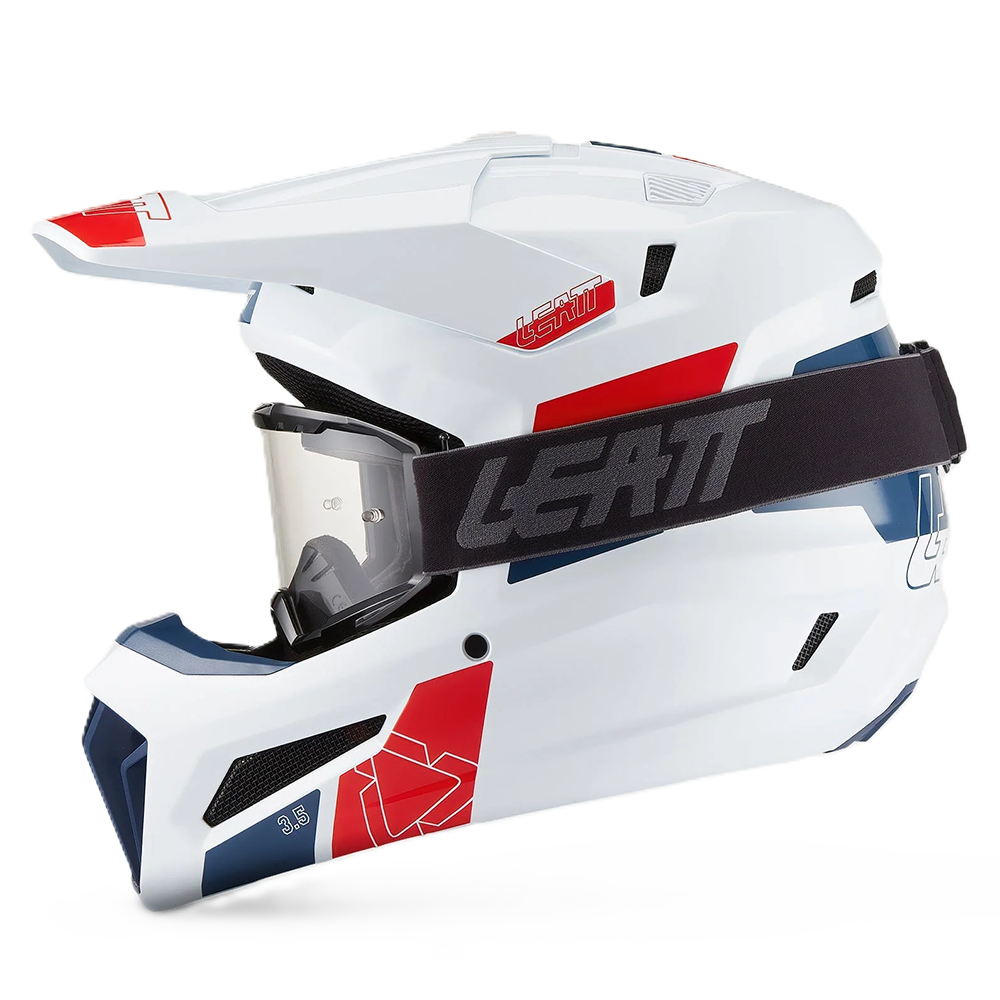Leatt Moto 3.5 Helmet and 3.5 Goggles (White V27)