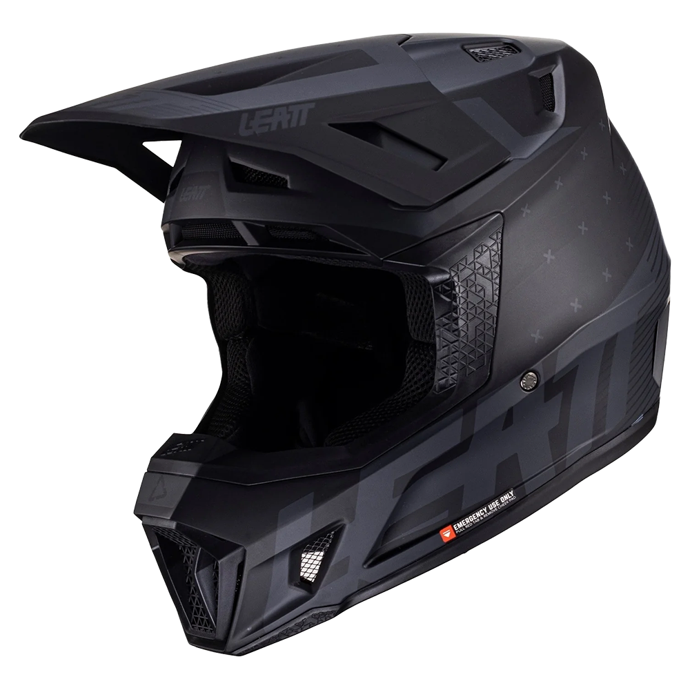 Leatt Moto 7.5 Helmet and 4.5 Goggles ( Matt Black )