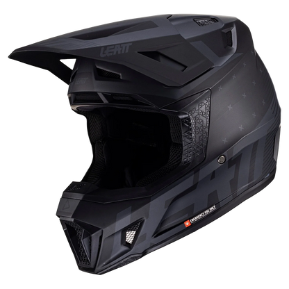 Leatt Moto 7.5 Helmet and 4.5 Goggles ( Matt Black )